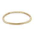 enewton bliss bar gold pattern 3mm bead bracelet, gold