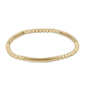 enewton bliss bar gold pattern 3mm bead bracelet, gold