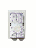 Burp Cloth Set, Lilac Buds
