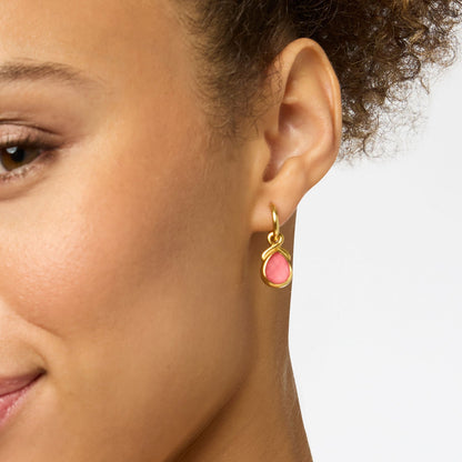 The Pink Hoop & Charm Earring