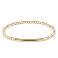 enewton classic gold 3mm bead bracelet, bliss bar smooth