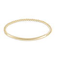 enewton classic gold 3mm bead bracelet, bliss bar textured
