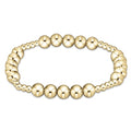 enewton classic blissful pattern 3mm bead bracelet, 6mm gold