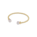 enewton classic gold 3mm bead cuff, pearl