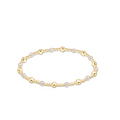 enewton classic gold sincerity pattern 4mm bead bracelet, pearl