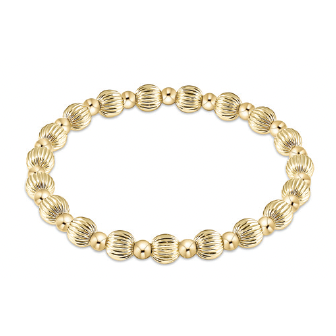 enewton dignity grateful pattern 6mm bead bracelet, gold