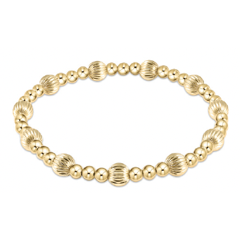 enewton dignity sincerity pattern 6mm bead bracelet, gold