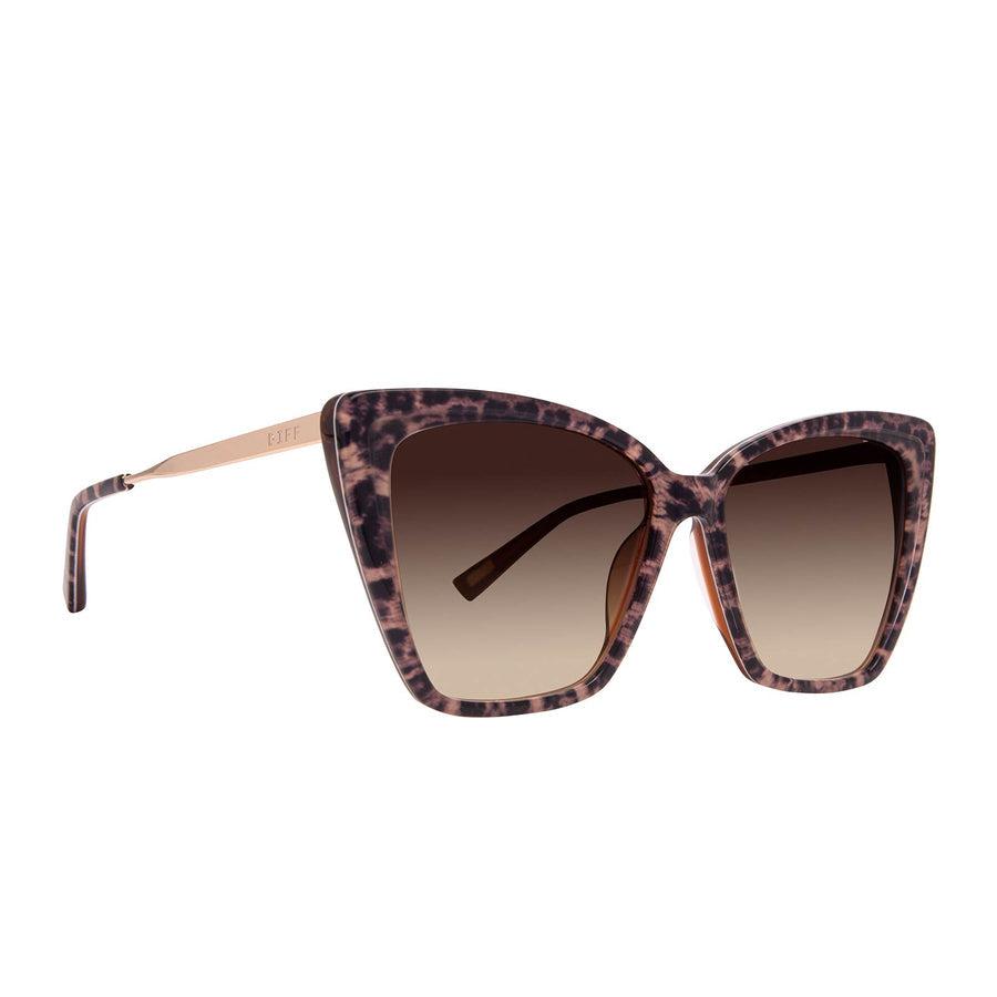 DIFF EYEWEAR Becky II Black + Dark Smoke Polarized