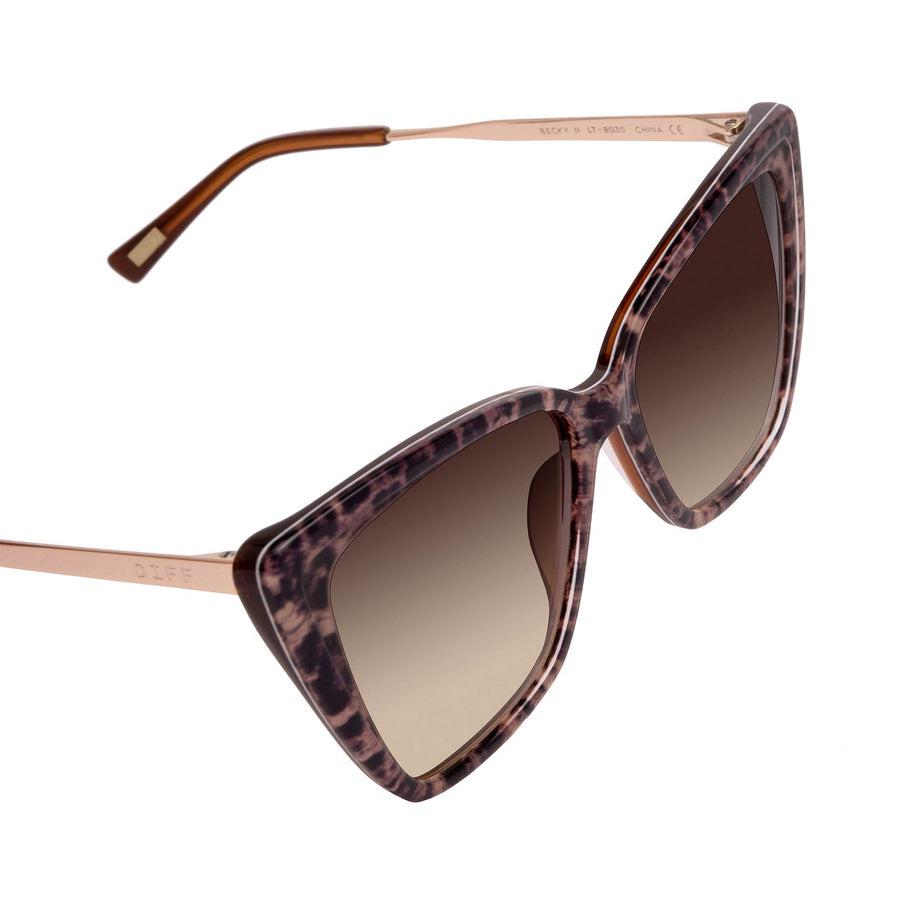 DIFF EYEWEAR Becky II Black + Dark Smoke Polarized