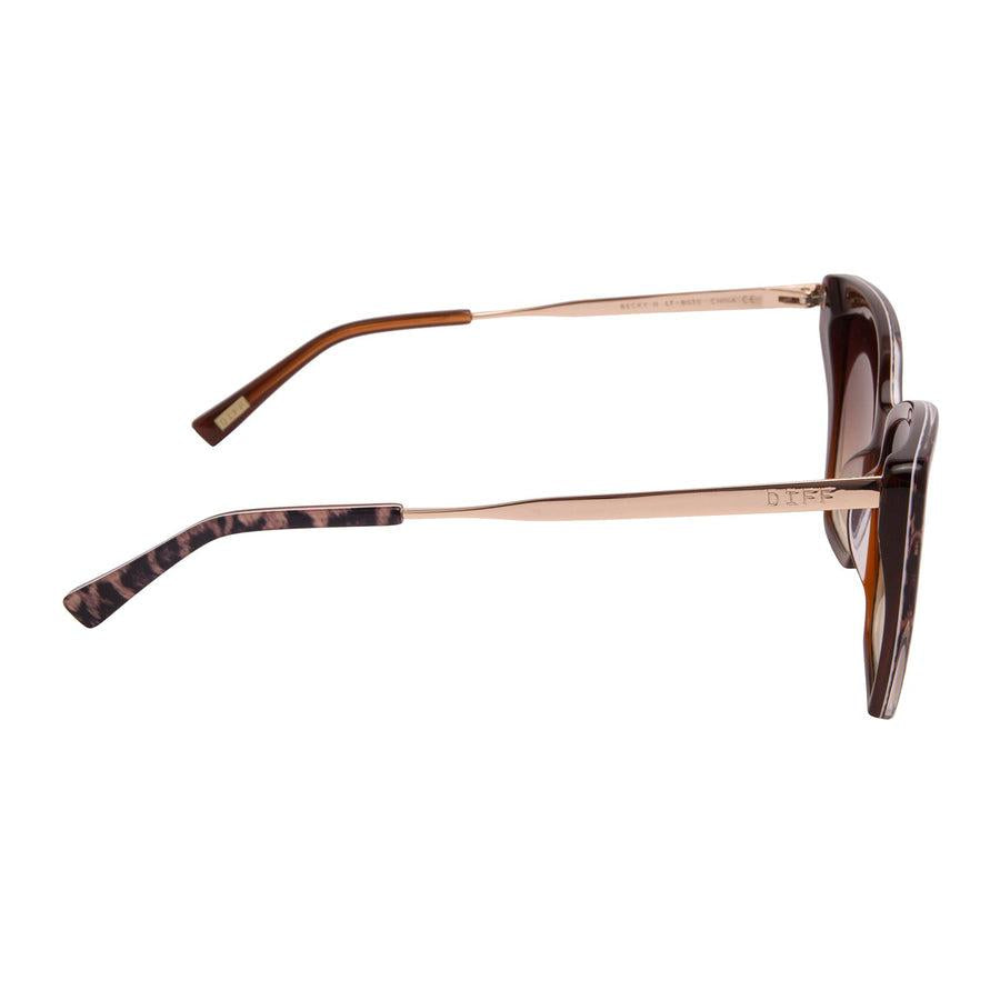 DIFF EYEWEAR Becky II Black + Dark Smoke Polarized