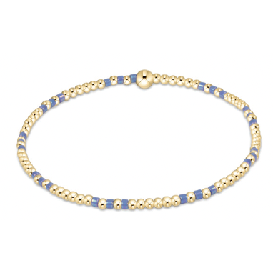 enewton hope joy pattern 2mm bead bracelet, bright blue