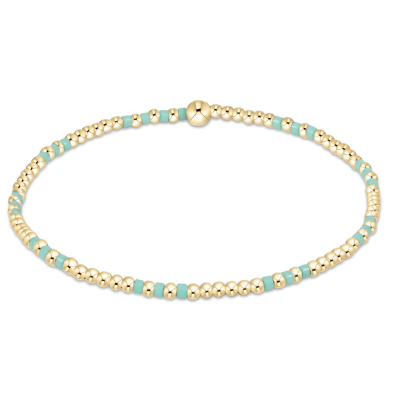 enewton hope joy pattern 2mm bead bracelet, mint