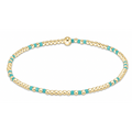 enewton hope joy pattern 2mm bead bracelet, turquoise