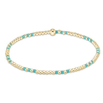enewton hope joy pattern 2mm bead bracelet, turquoise
