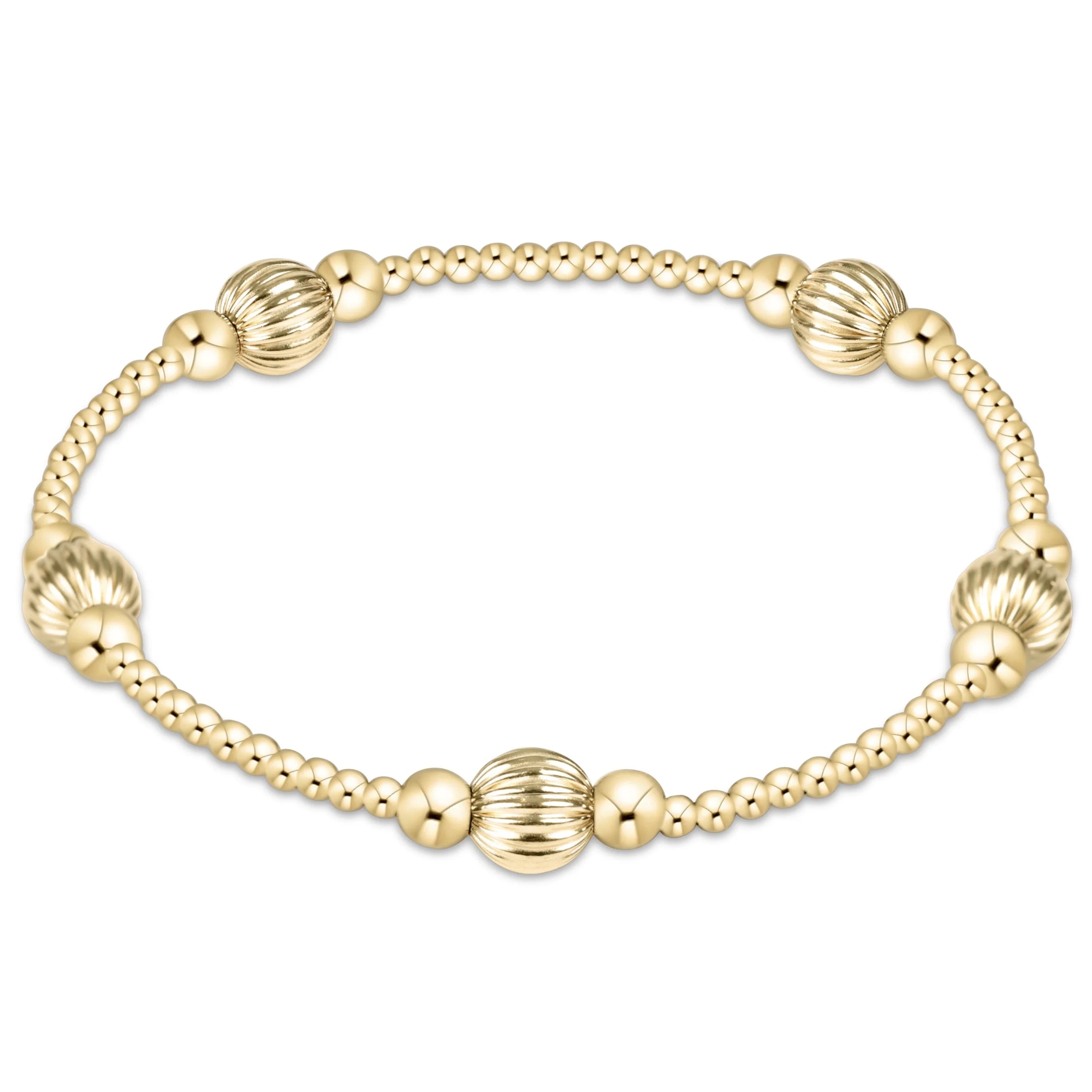 purpose dignity 6mm bead bracelet gold