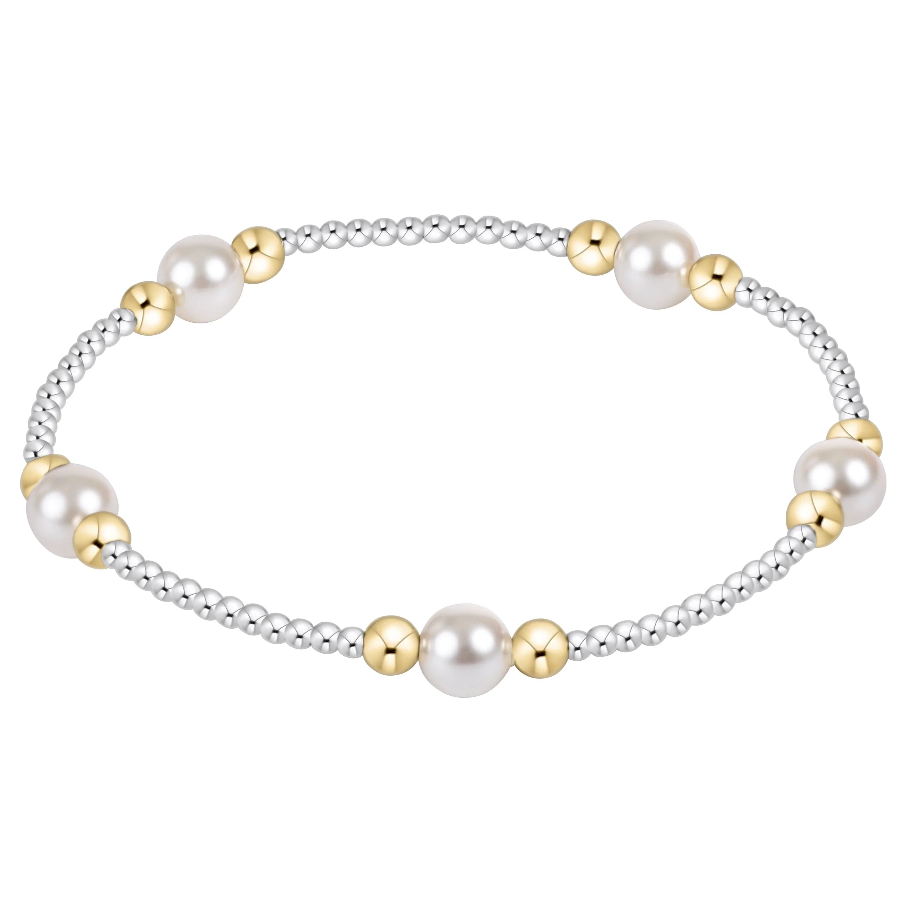 purpose pearl 6mm bead bracelet mixed metal