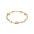 enewton signature cross gold pattern 3mm bead bracelet, gold