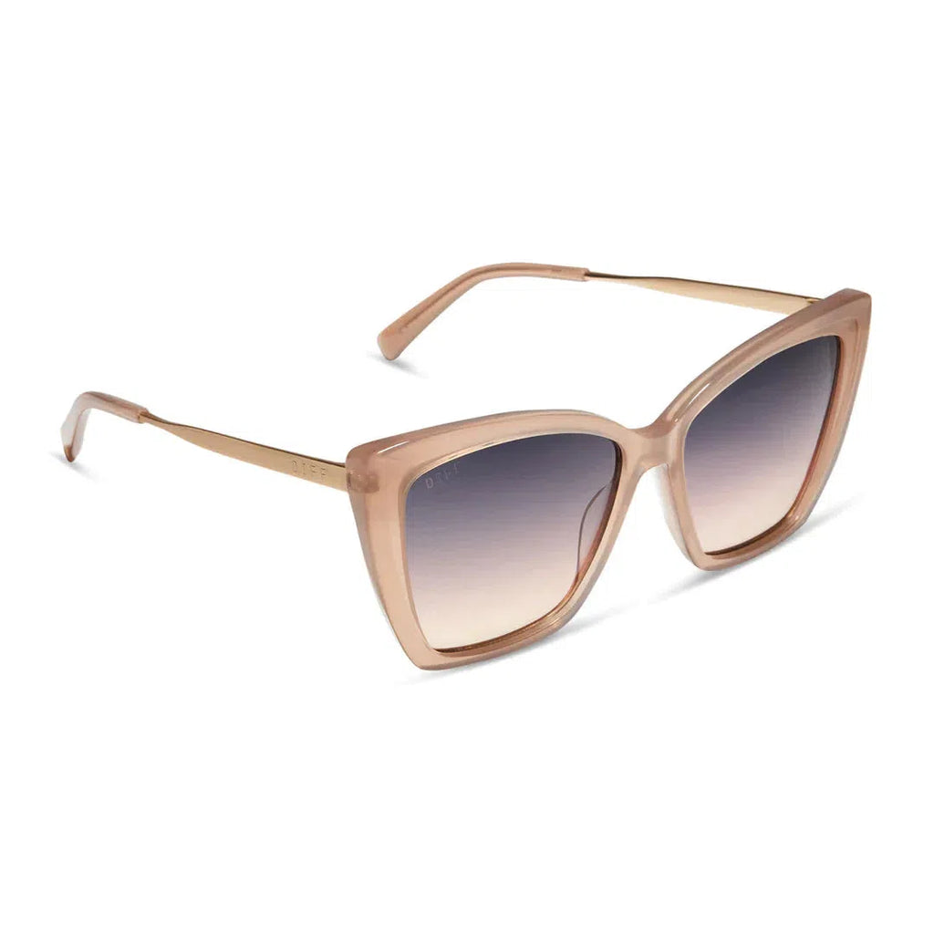 DIFF EYEWEAR Becky II Black + Dark Smoke Polarized