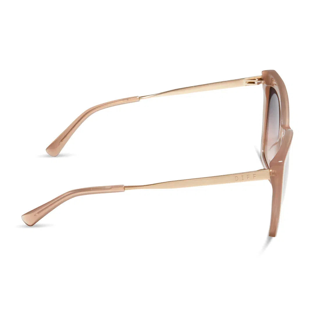 DIFF EYEWEAR Becky II Black + Dark Smoke Polarized