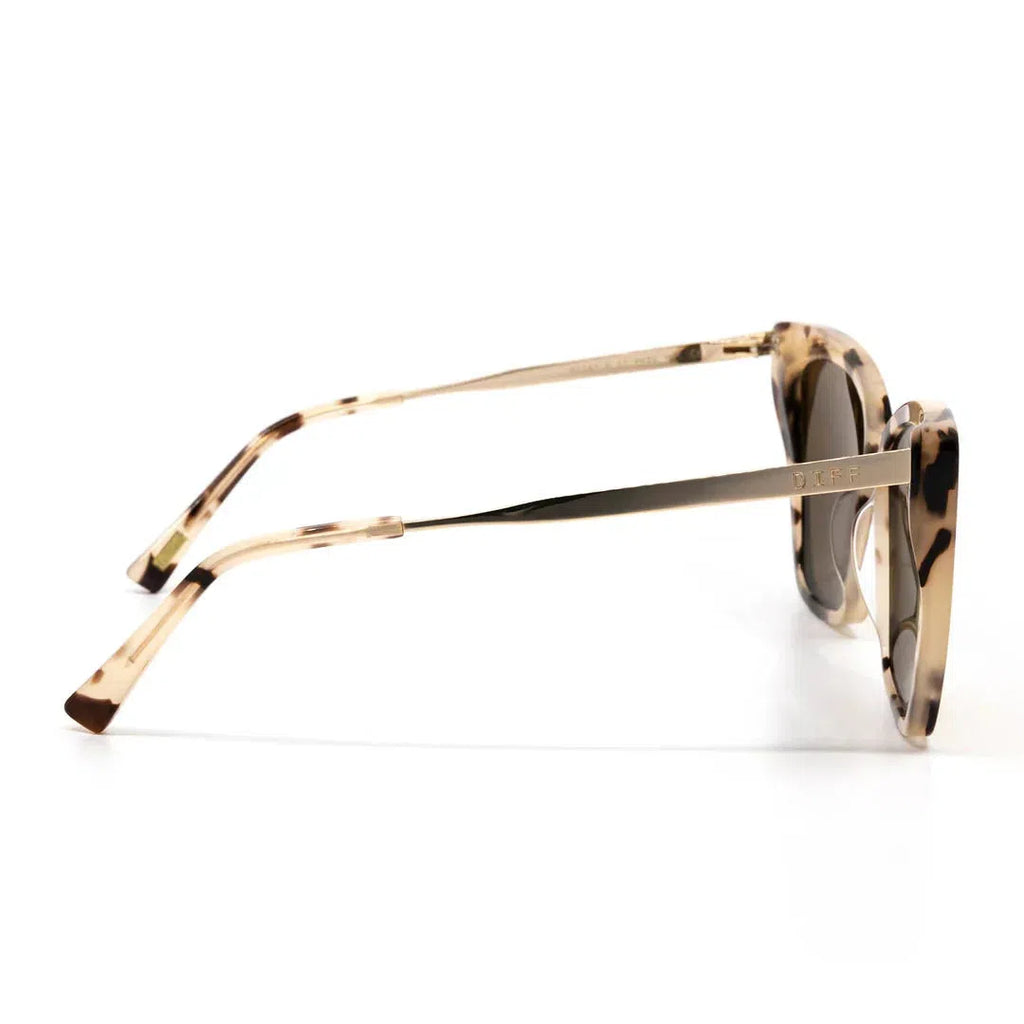 DIFF EYEWEAR Becky II Black + Dark Smoke Polarized