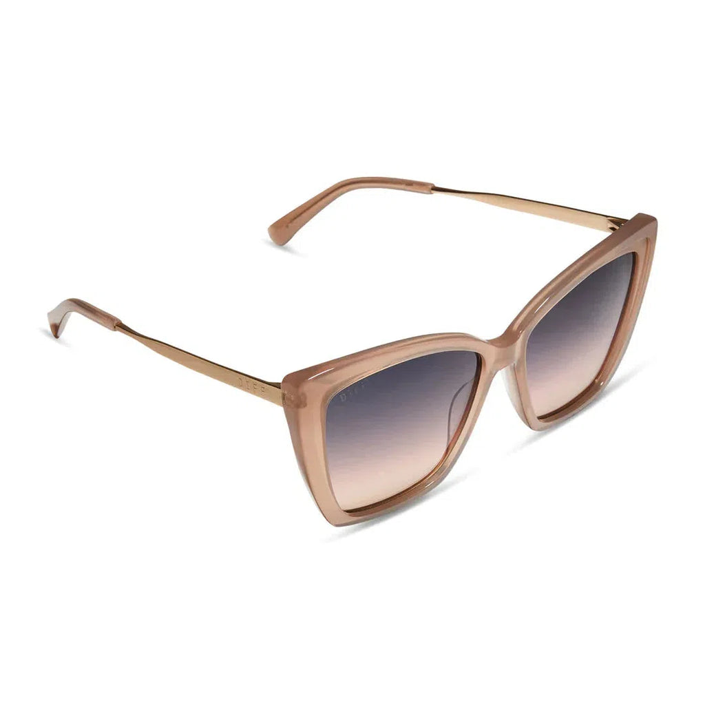 DIFF EYEWEAR Becky II Black + Dark Smoke Polarized