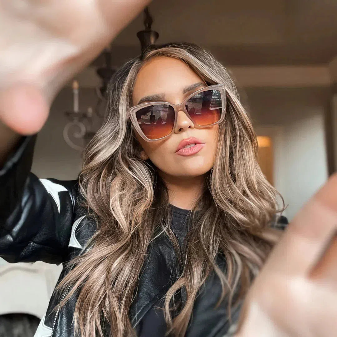 DIFF EYEWEAR Becky II Black + Dark Smoke Polarized