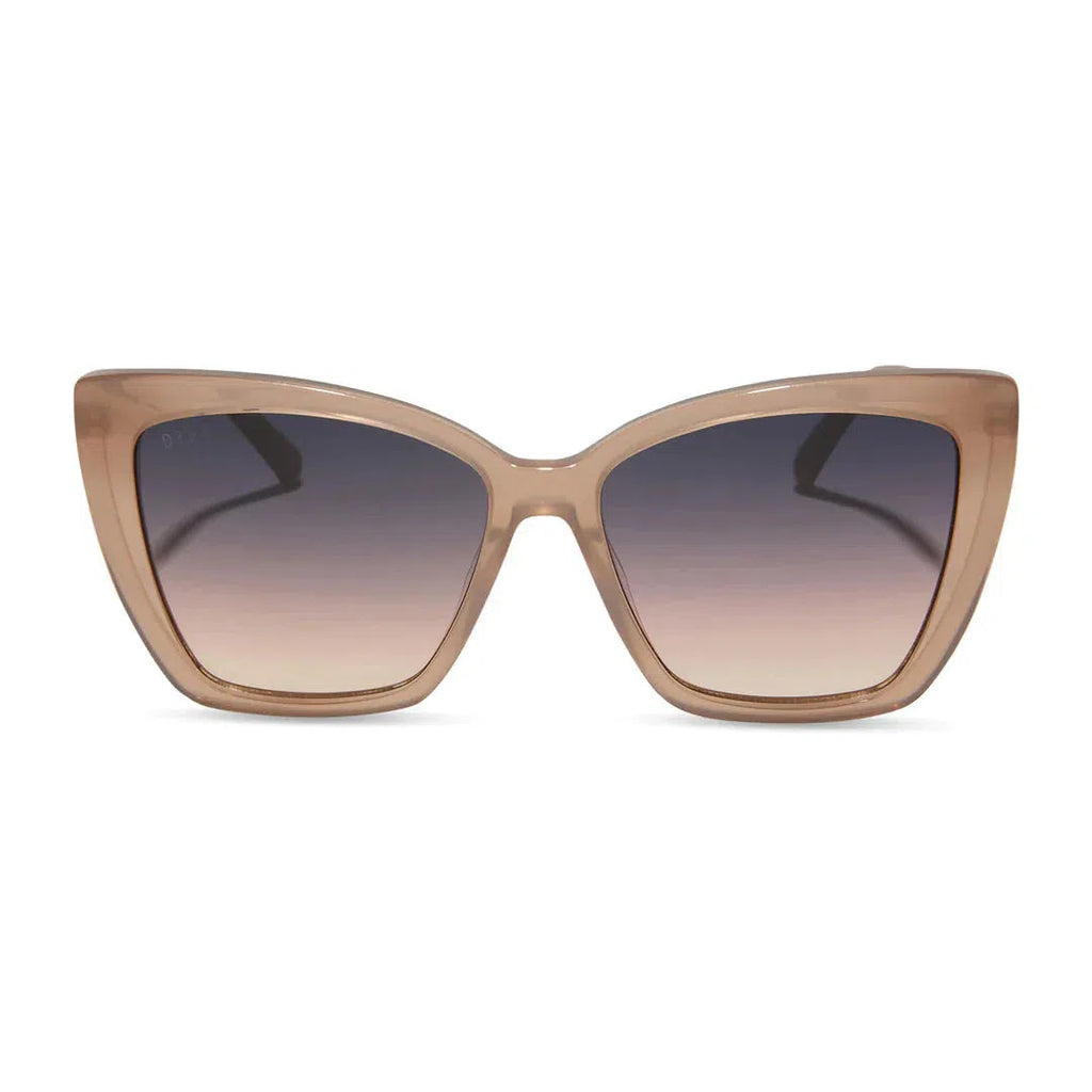 DIFF EYEWEAR Becky II Black + Dark Smoke Polarized