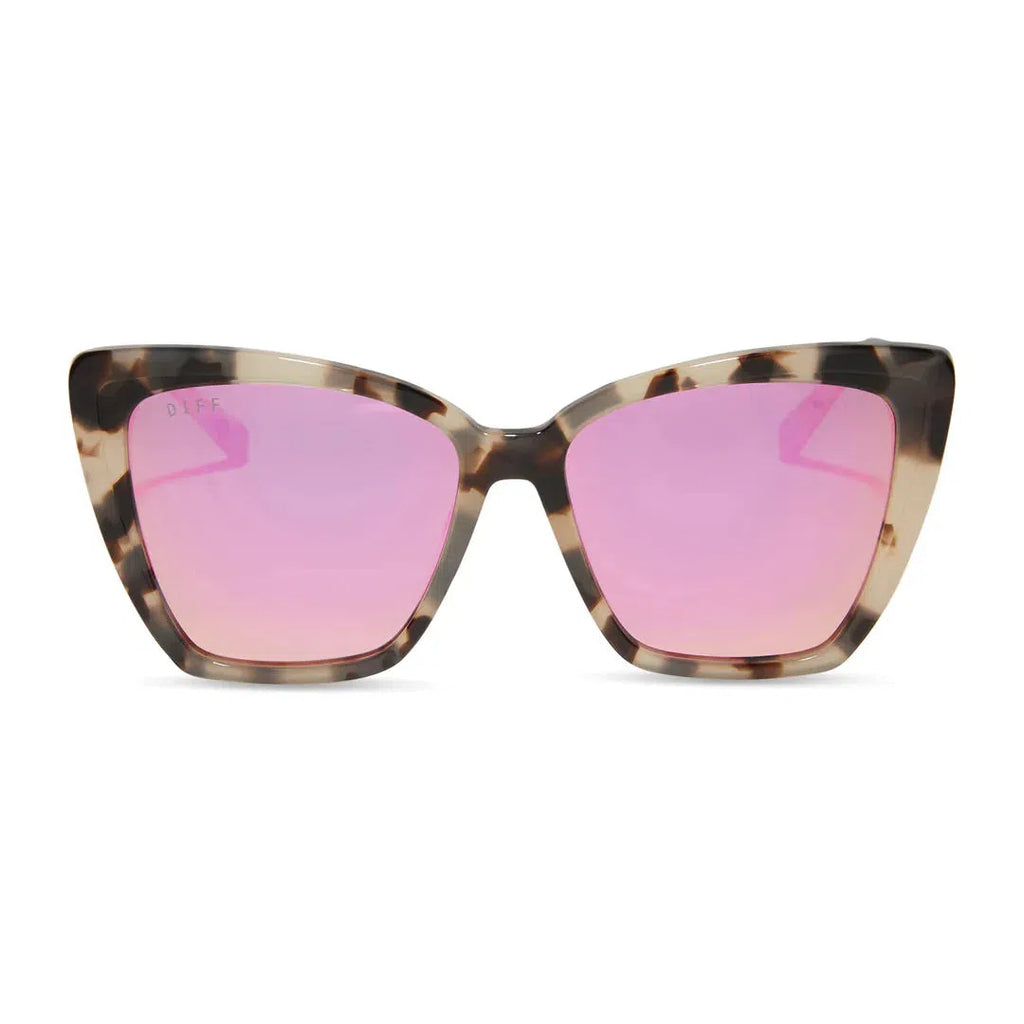 DIFF EYEWEAR Becky II Black + Dark Smoke Polarized