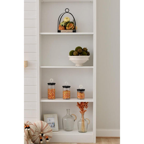 Black & White Glass Canister Set