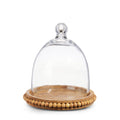 Wood Beaded Trays with Cloche