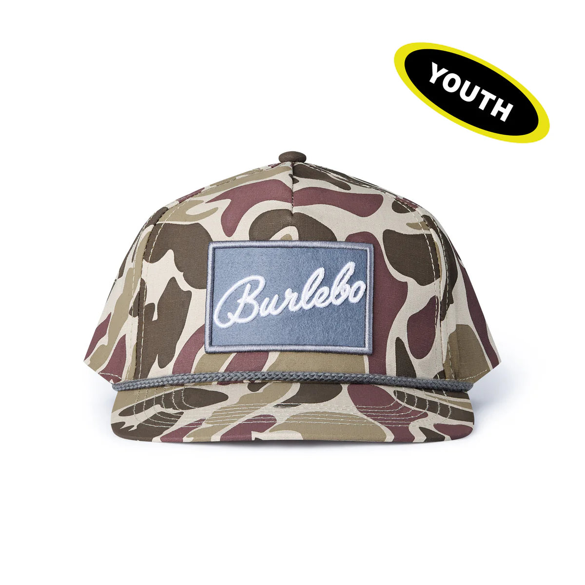 Youth Cap, Classic Deer Camo with Burlebo Script