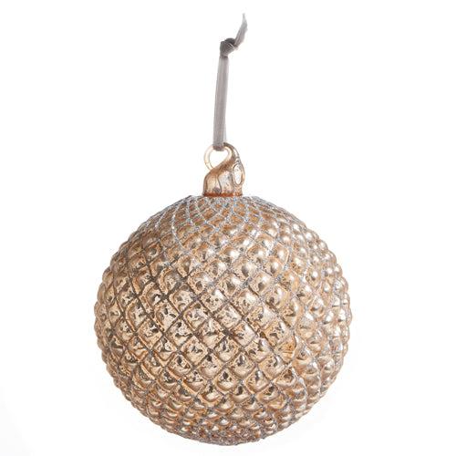 Champagne Quilted Ball Ornament