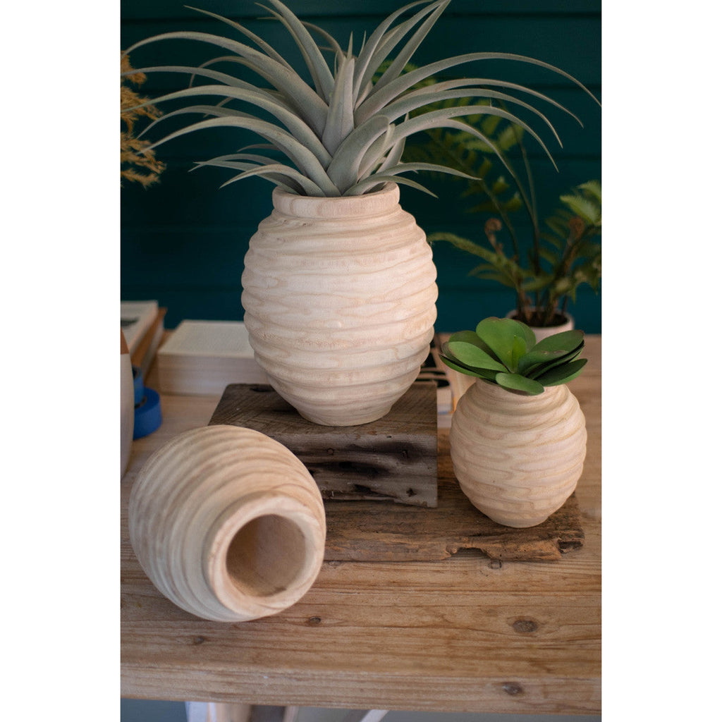 Natural Wood Gourd Pots