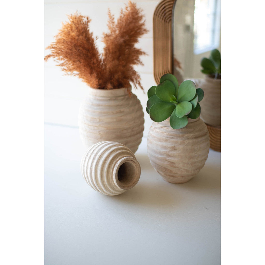 Natural Wood Gourd Pots
