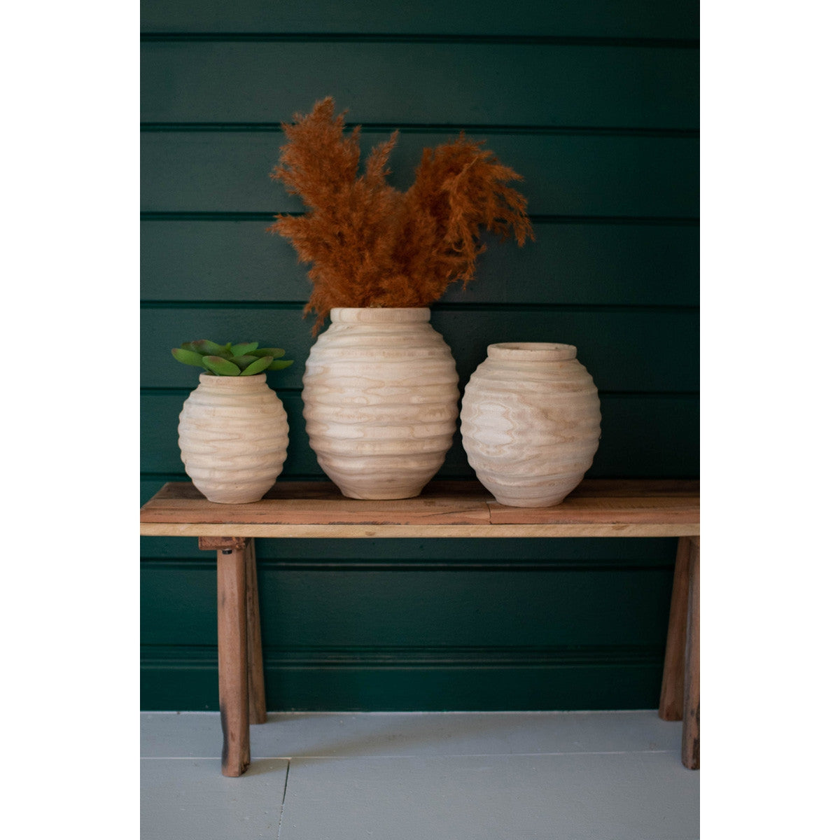Natural Wood Gourd Pots