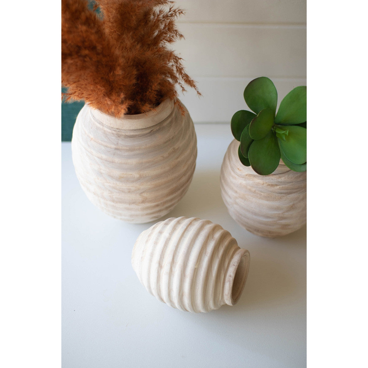 Natural Wood Gourd Pots