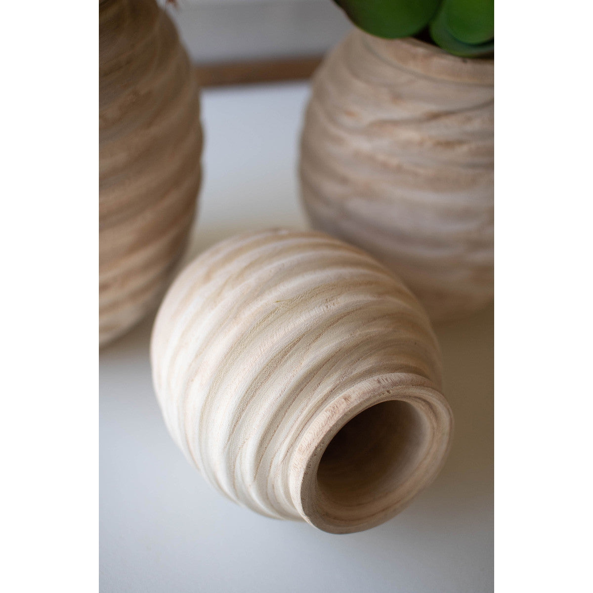 Natural Wood Gourd Pots