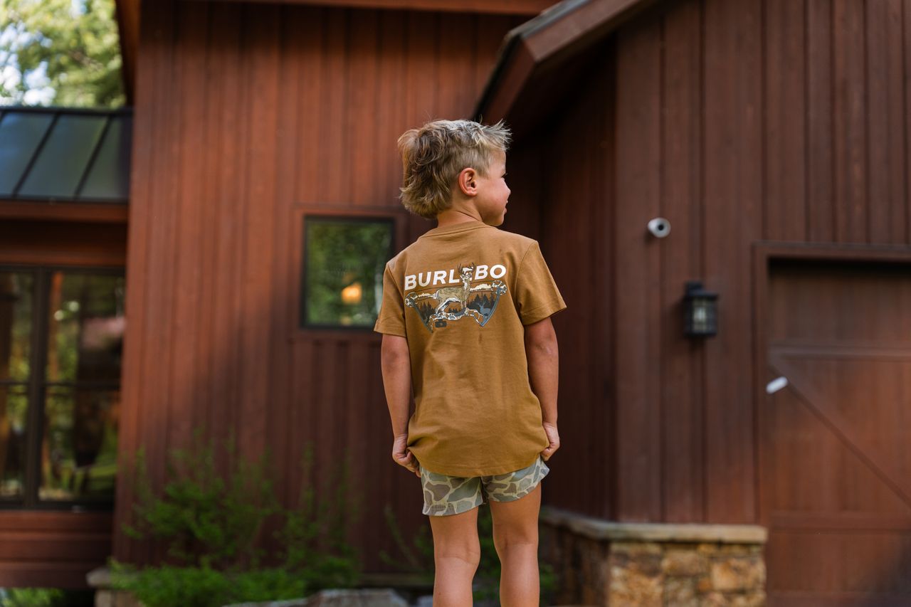 Burlebo Youth Short Sleeve Graphic Tees - Light Brown