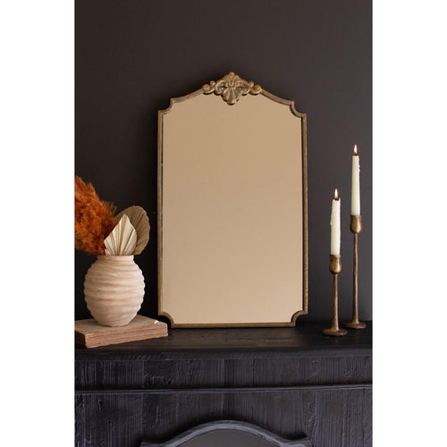 Antique Brass Vertical Wall Mirror Kalalou