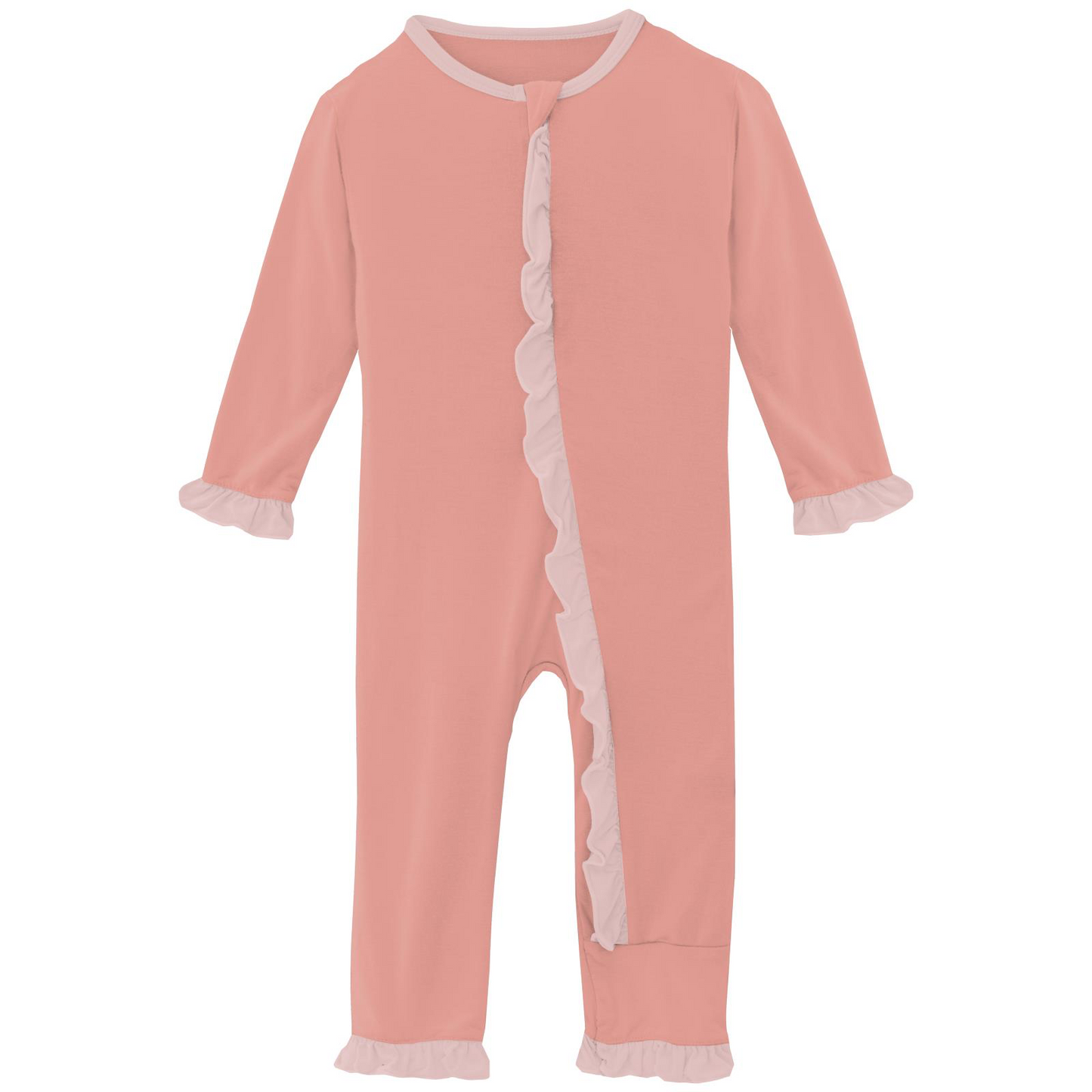 Classic Ruffle Coverall with 2 Way Zipper | Baby Shower Keri Yates