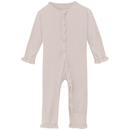 Classic Ruffle Coverall with 2 Way Zipper