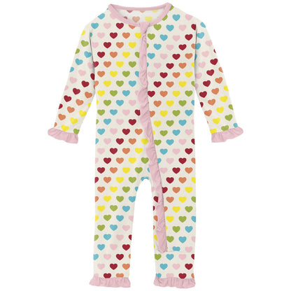 Classic Ruffle Coverall with 2 Way Zipper | Baby Shower Amanda Hughes