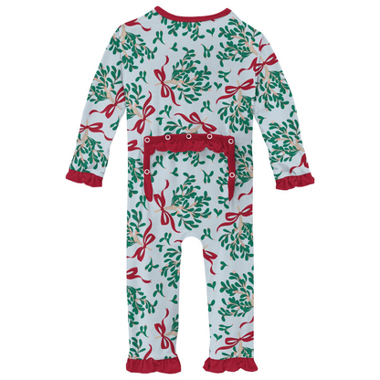 Print Classic Ruffle Coverall with 2 Way Zipper | Baby Shower Amanda Hughes