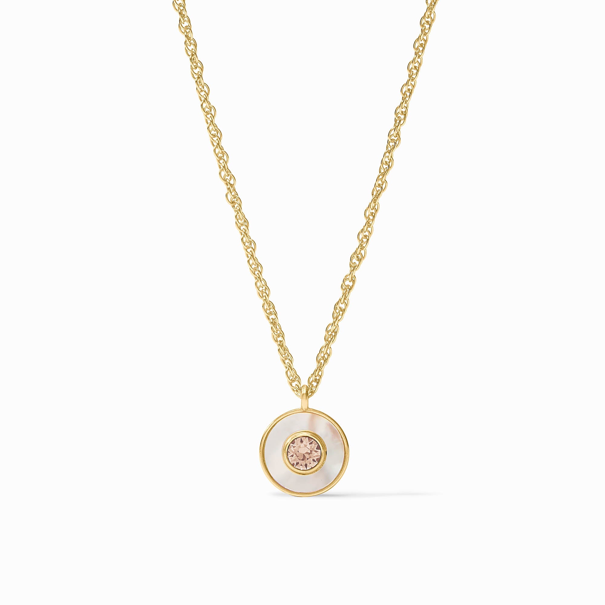 Julie Vos Champagne Colette Circle Delicate Necklace