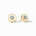 Julie Vos Chalcedony Blue Colette Circle Stud