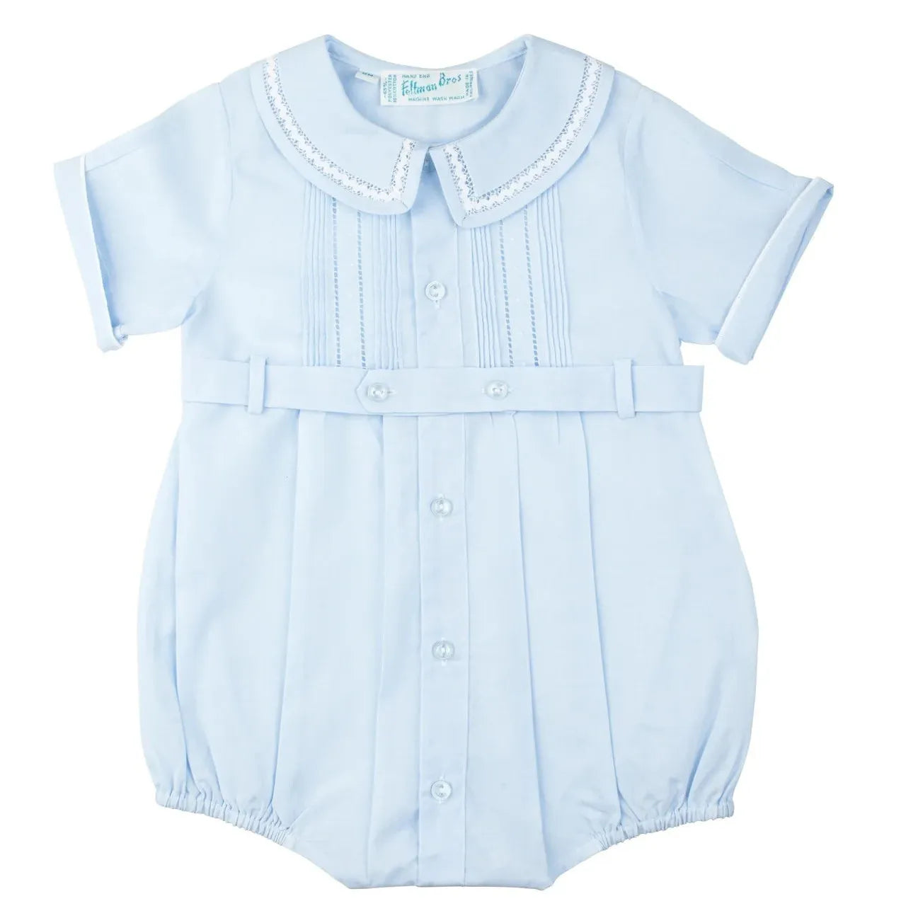 Boys Ric-Rac Button Belt Creeper | Baby Shower Morgan Owens