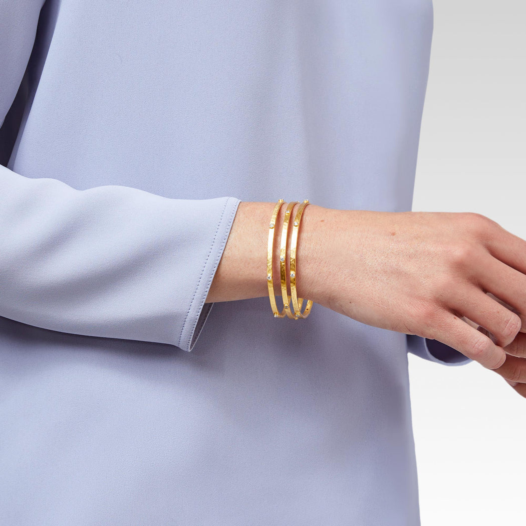 Crescent Stone Bangle