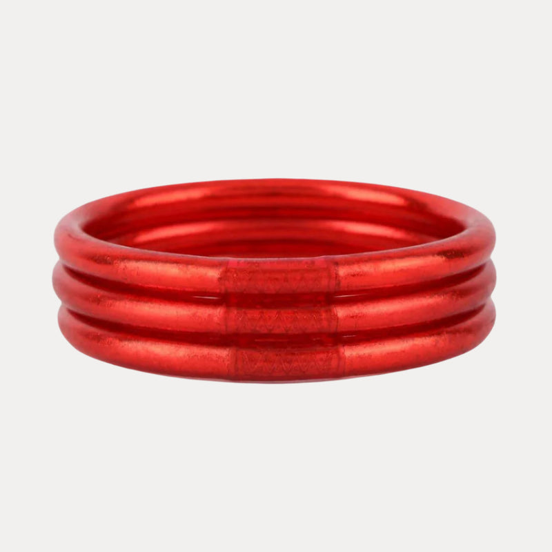 Crimson All Weather Bangles® (Set of 3)