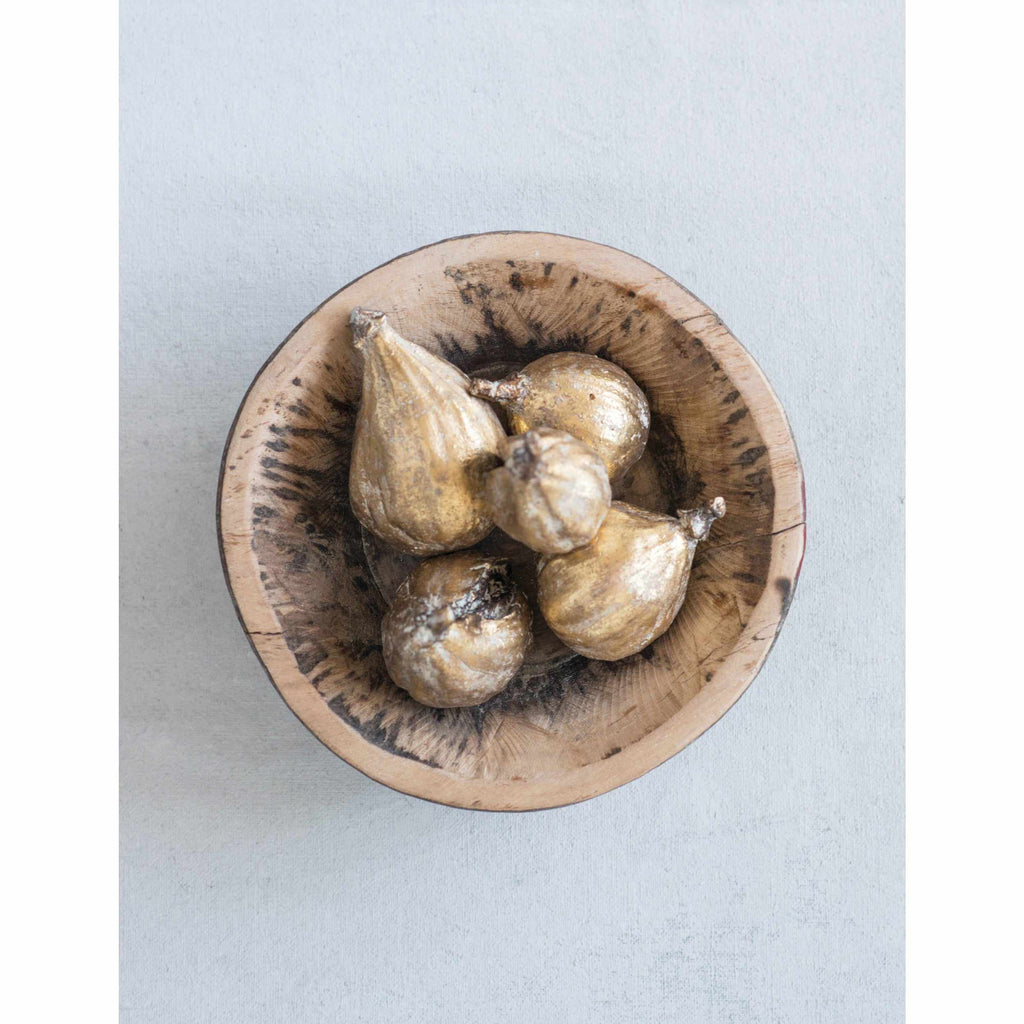 Resin Figs with Antique Finish, Set of 5
