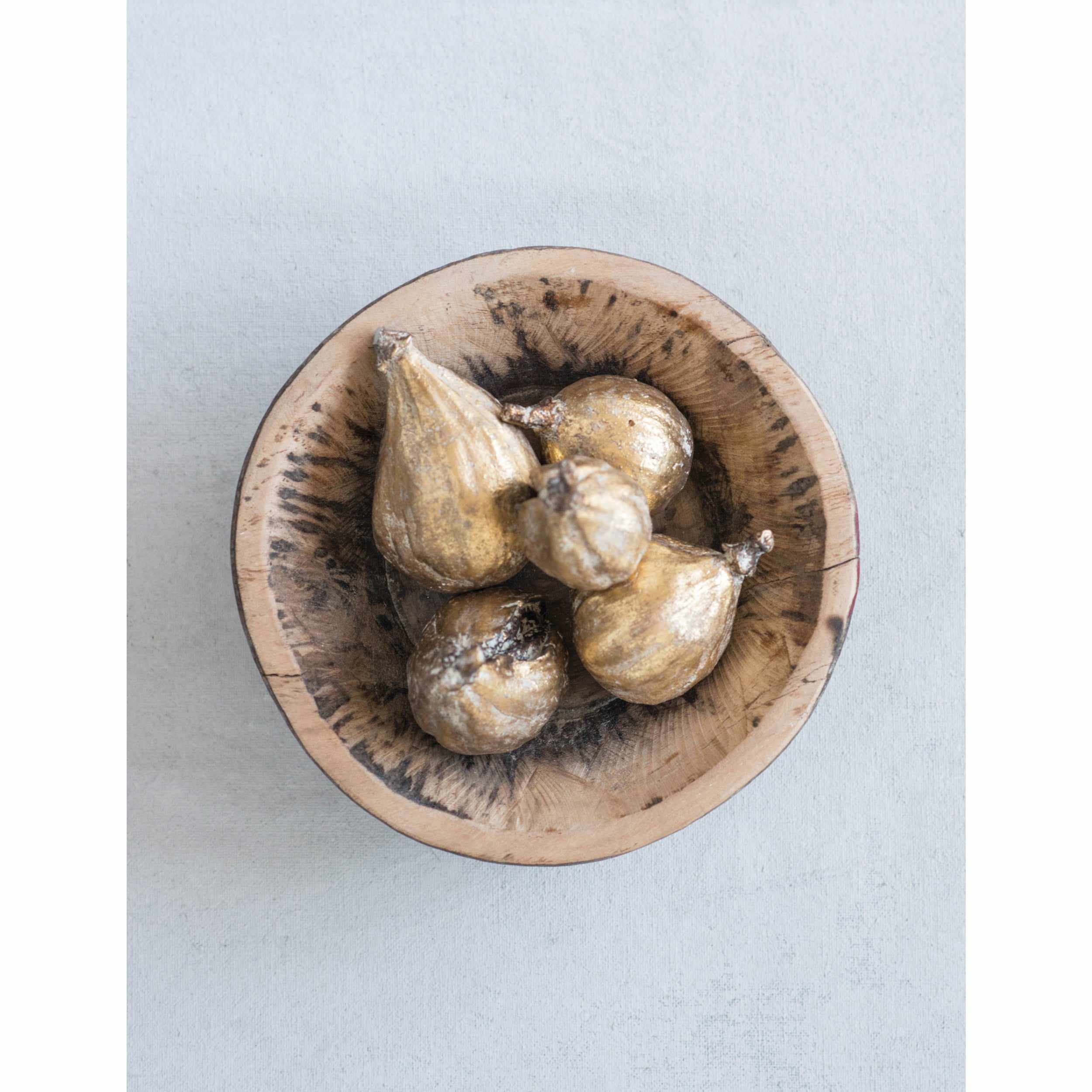 Resin Figs with Antique Finish, Set of 5